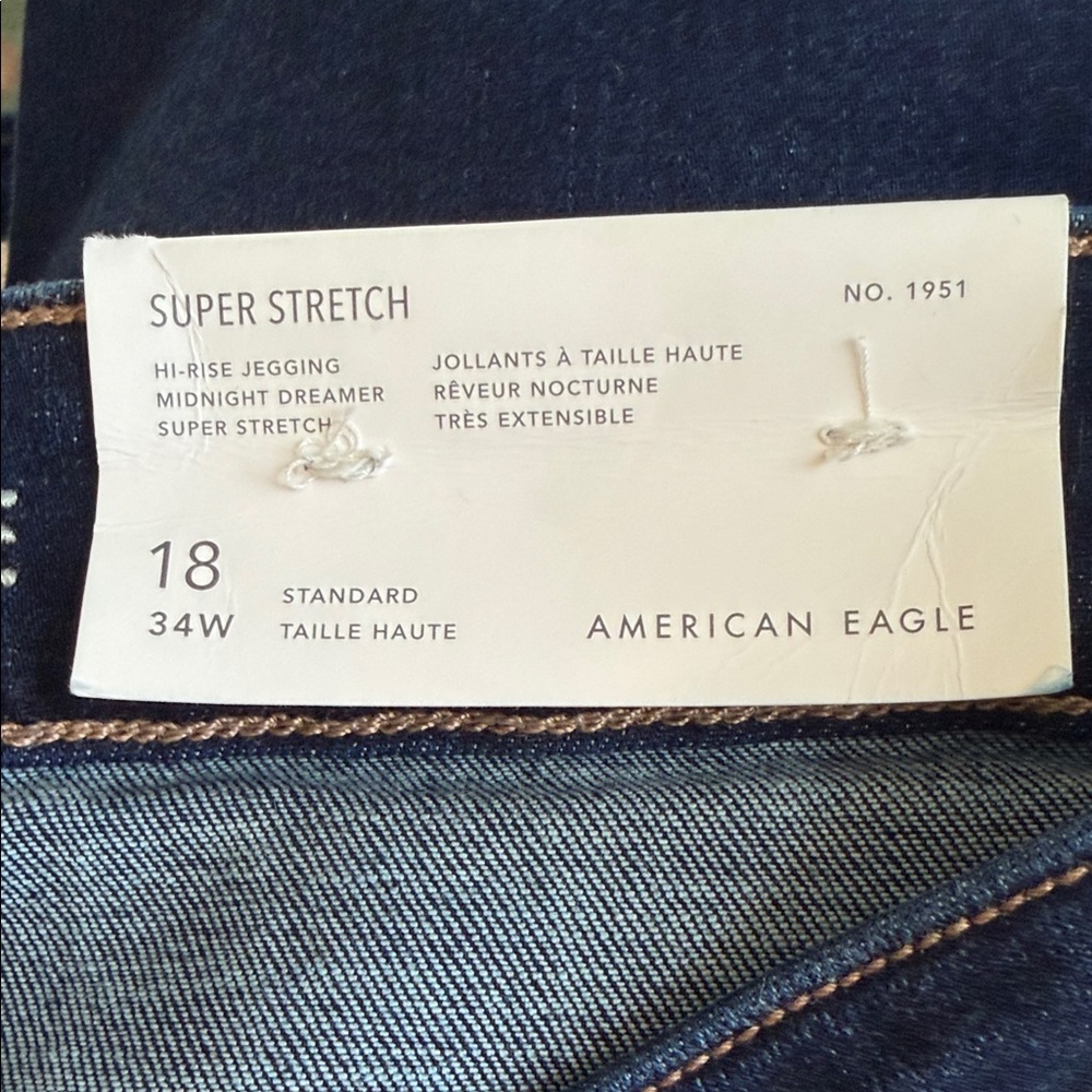 American Eagle Outfitters Dark Blue Jeans Jeggings NWT - Picture 10 of 15